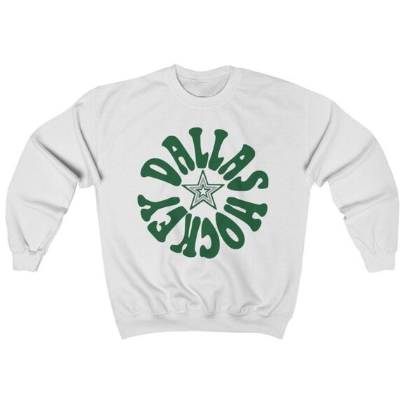 Retro Dallas Stars Hockey Crewneck Sweatshirt, Vintage Dallas Stars NHL Shirt - Picture 1 of 2